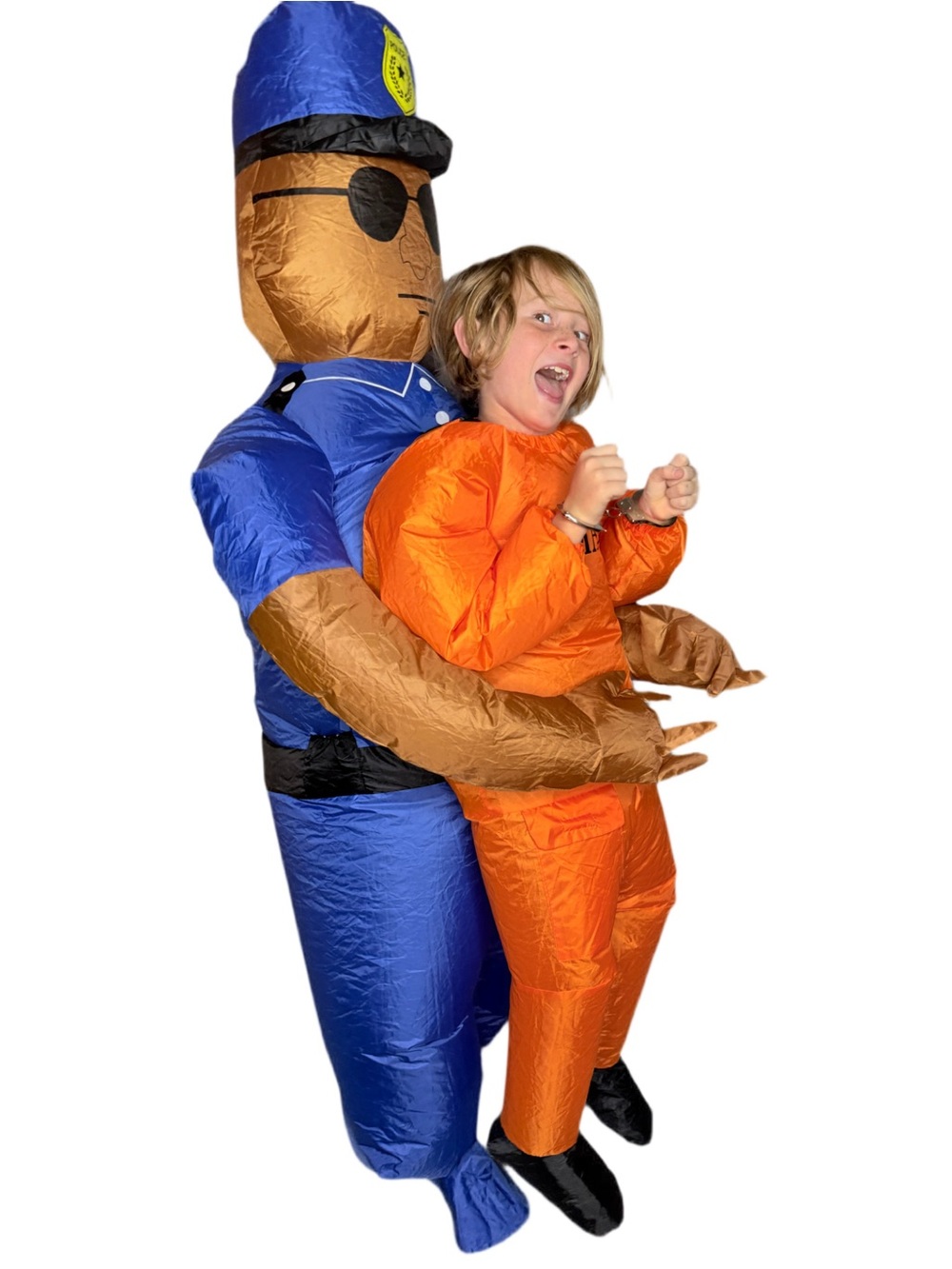 Kids Police and Inmate Inflatable Halloween Costume cosplay dress up one size
